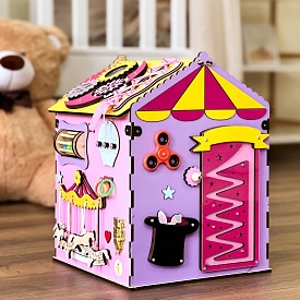 Бізідім 41х35х35 см "Цирк" рожевий - 1 - smarttoys.com.ua