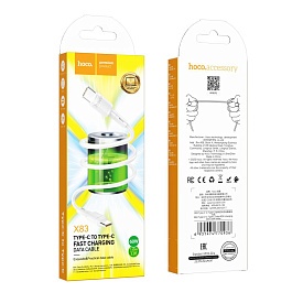 Кабель USB Hoco X83 60W Type-C to Type-C (Білий) - 1 - smarttoys.com.ua
