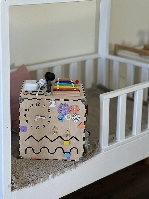 Бізікуб  30х30х30 см не фарбований - 8 - smarttoys.com.ua