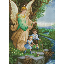 АЛМАЗНА ВИШИВКА (НАБІР) — "ЯНГОЛ ОХОРОНЕЦЬ" DM-395 - 1 - smarttoys.com.ua