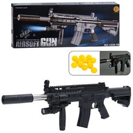 Автомат 1239-1B пластик.кулі,світ,лазер,бат(табл)кор.62-26-8см - 1 - smarttoys.com.ua