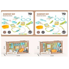 Набір лікаря YY-032-33 стетоскоп, окуляри, мед.інструменти, 2 види, кор., 41,5-27,5-4,5 см. - 1 - smarttoys.com.ua