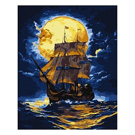 Набір для розпису по номерах "Там, де небо зустрічає море з фарбами металiк extra" 40х50см - 1 - smarttoys.com.ua