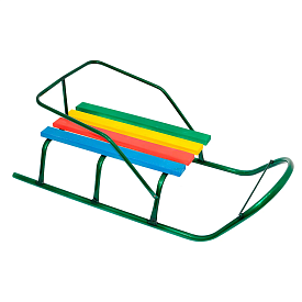 Санки "Класик" круглі полози зелений / БЕЗ РУЧКИ / - 1 - smarttoys.com.ua