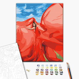 Картина за номерами: Жінка в червоному © Lana Musienko 40х50 - 1 - smarttoys.com.ua