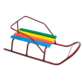 Санки "Класик" круглі полоззя бордовий / БЕЗ РУЧКИ / - 1 - smarttoys.com.ua