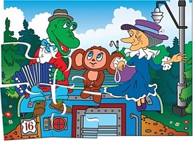 Гра-пазл "Крокодил та Чебурашка"  12 ел. в пак. - 2 - smarttoys.com.ua