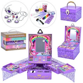 Косметика SR24021-4 скринька/косметичка,тіні,помада,манік.наб.,лаки,прикраси,валіза,кор.,21,5-21,5-1 - 1 - smarttoys.com.ua