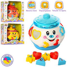 Гра 0915 UA горщик, сортер, їздить, фігурки 6 шт., 3 кольори, муз.(укр.),світло,бат.,кор.,23-23-15см - 1 - smarttoys.com.ua