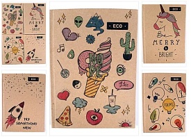 Блокнот «Еко», А6, 48 арк., еко папір, кл, тверд. обкл. БН-021-МВ - 1 - smarttoys.com.ua