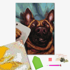 Алмазна мозаїка: Селфі Чарлі ©Lucia Heffernan 40х50 - 1 - smarttoys.com.ua