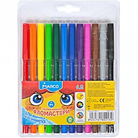 Фломастери 12 кольорів Super Washable,1690-12,ТМ "Marco" - 1 - smarttoys.com.ua