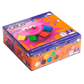 Гуаш 9 кол.х 10мл. - 1 - smarttoys.com.ua