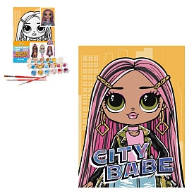 Набір для розпису по номерах для дітей "L.O.L. Surprise! O.M.G. City Babe" 30х40см - 1 - smarttoys.com.ua
