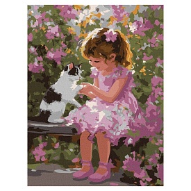 Набір для розпису по номерах "Ігри з котиком" 30х40см - 1 - smarttoys.com.ua