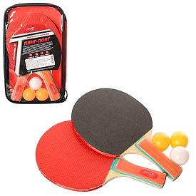 Ракетка MS 0221 2 шт., EVA+гума, ручка набірна, 3 кульки, чохол, 17-27-4 см - 1 - smarttoys.com.ua