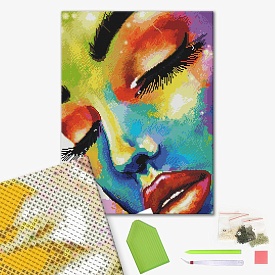 Алмазна мозаїка: Жінка в барвах 40х50 - 1 - smarttoys.com.ua