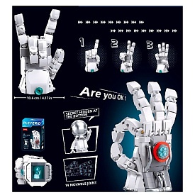 Конструктор SLUBAN M38-P8066 рукавичка астронавта/рукавичка космонавта, в кор-ці, 12-18,5-8см - 1 - smarttoys.com.ua