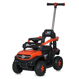 Каталка-толокар M 5788EL-7 батьківська ручка, колеса, MP3, муз., світло, шкіра, помаранчевий - 1 - smarttoys.com.ua
