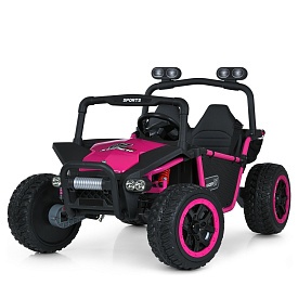 Джип M 6207EBLR-8(24V) 2,4 радіокер.,1акум.24V10AH,4 мот.45W,MP3,USB,EVA,TF,шкiра,муз,свiтло,рожевий - 1 - smarttoys.com.ua
