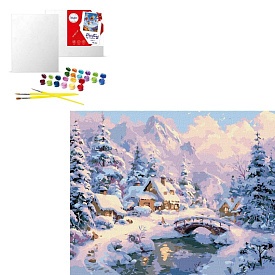 KHO "Зимовий затишок серед гір" 40х50см - 1 - smarttoys.com.ua