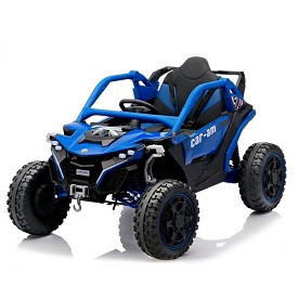 Джип M 6256EBLR-4 радіок.2,4G, 4мотора45W,1акум12V12AH, MP3, USB, EVA, BT,TF,муз.,світло,шкіра,синій - 1 - smarttoys.com.ua