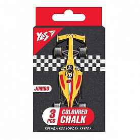 Крейда кольорова YES "Race legend" 3 шт, JUMBO - 1 - smarttoys.com.ua