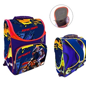 Ранець-короб ортопедичний, Мотоперегони 34*26*15см, Space, Д - 1 - smarttoys.com.ua