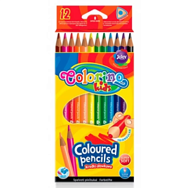 Олівці кольорові трикутні 12 кольорів COLORINO - 1 - smarttoys.com.ua