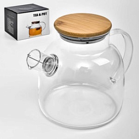 Заварник- графін "Fusion" 1.5л з пружиною-ситом та бамбуковою кришкою R92192 - 1 - smarttoys.com.ua