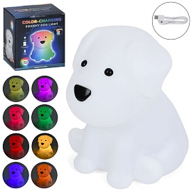 Нічник INT 0032 собака 14,5-11,5-13см, світло (білий-2режими, кольоровий), акум,USB,силікон,,кор. - 1 - smarttoys.com.ua