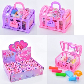 Тісто для ліпки MK 4572-1 12 кольорів(в стіках),аром,шприц,формочки,2 кольори,чемодан,9шт. в диспл., - 1 - smarttoys.com.ua