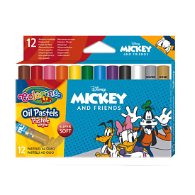 Олівці пастельні масляні 12 кол., в пласт.контейнері COLORINO/MICKEY/ 12/ - 1 - smarttoys.com.ua
