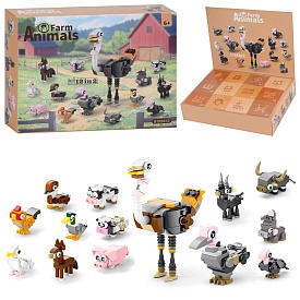 Конструктор 9109K12 домашня тварина 2в1,адвент-календар,набір дом.тварин,12в2, в кор.,.24,5-18,5-5см - 1 - smarttoys.com.ua