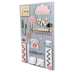 Бізіборд 60х40 см рожевий - 1 - smarttoys.com.ua