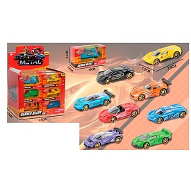 Машина LA-651  метал, 7,5см, кор., 24шт(8 видів) в дисплеї, 21-17,5-17см - 1 - smarttoys.com.ua