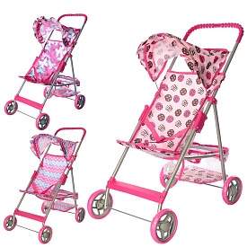 Візок 9304 для ляльки, мет., прогулянковий, кошик, кул., 52-33-8 см. - 1 - smarttoys.com.ua