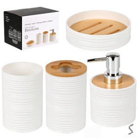 Набір для ванної 4пр/наб 16*12*12см R100769-W - 1 - smarttoys.com.ua