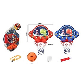 Баскетбольне кільце MR 1177 щит (пласт.), кільце пласт., сітка, м'яч,насос,2 кольори,сітка,19-35-3см - 1 - smarttoys.com.ua