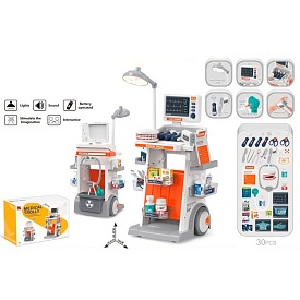 Набір лікаря 660-91 возик, щелепи, кардіограма, 30 пред., муз., світло, бат., кор., 33-43-15 см. - 1 - smarttoys.com.ua