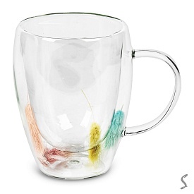 Склянка з подвійною стінкою "Feather" 350мл R92966 - 1 - smarttoys.com.ua