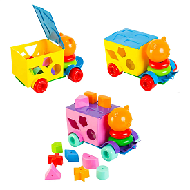 Розвивальна машинка "Тигреня" 39177 (24) 2 кольори, "Tigres", 21 елемент, сортер, в сітці - 1 - smarttoys.com.ua