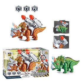 Динозавр 1881 ходить,стріляє кулями(2шт.),рух.голова,2кольори,муз.,світло,бат.,кор.,25,5-16,5-12,5см - 1 - smarttoys.com.ua