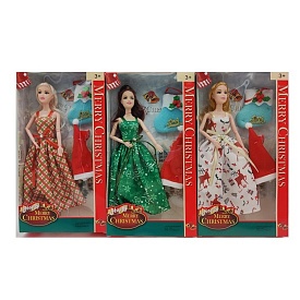 Лялька SD-18B шарнірна, ковпак, подарункова шкарпетка, 3 види, кор. (Merry Christmas), 18-32,5-5 см. - 1 - smarttoys.com.ua
