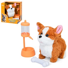 Собака 933-211E ходить, рухлива голова, аксесуари, муз., бат., кор., 19-22-15 см. - 1 - smarttoys.com.ua