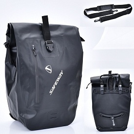 Сумка на багажник MEB 700C NOVA TRUNK BAG BLACK для електровелоcипеда,застібка,наружна та внут.кишен - 1 - smarttoys.com.ua