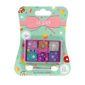 Тіні для повік сяючі, пресовані, з аплікатором. Палетка 6 кольорів, марки Lukky - 1 - smarttoys.com.ua