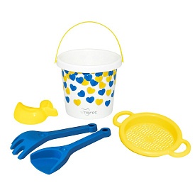 Набір для піску "Українське сердечко" 5 ел. з термонаклейкою, Tigres - 1 - smarttoys.com.ua