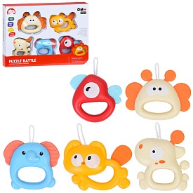 Брязкальце 1688-93 набір 5шт., прорізувач, текстурні деталі, петелька, кор., 28,5-20,5-4 см. - 1 - smarttoys.com.ua