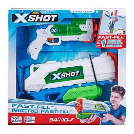 X-Shot Набір водяних бластерів Fast Fill Medium And Small, арт.56225 - 1 - smarttoys.com.ua